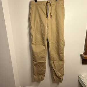 Patagonia Organic Cotton Jogger Pants Khaki Tan Men's Size S Drawstring Waist